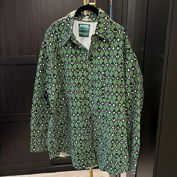 Big Bud Press Green and Black Patterned over shirt - Picture 4 of 7